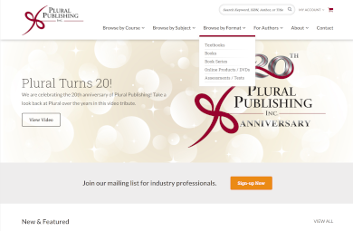 Plural Publishing - home